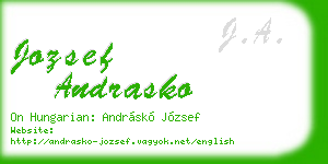 jozsef andrasko business card