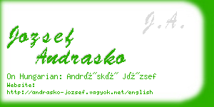 jozsef andrasko business card